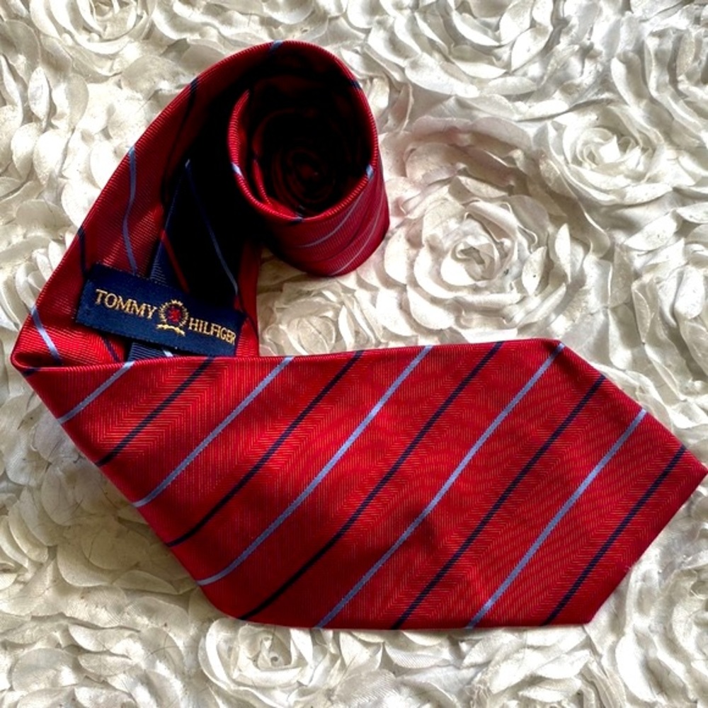 New Tommy Hilfiger silk striped tie